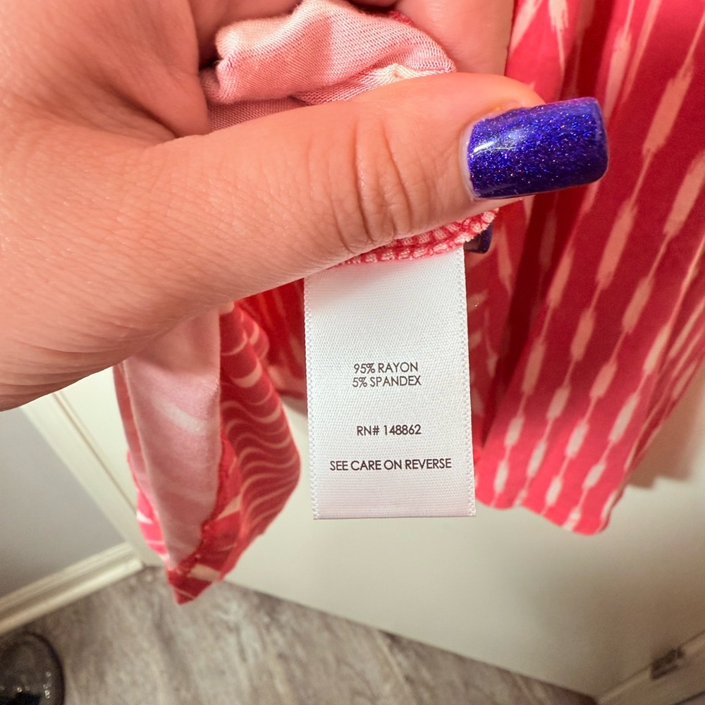 Torrid Super Soft Pink & White Drape Front Midi Dress Size M - Picture 7 of 11